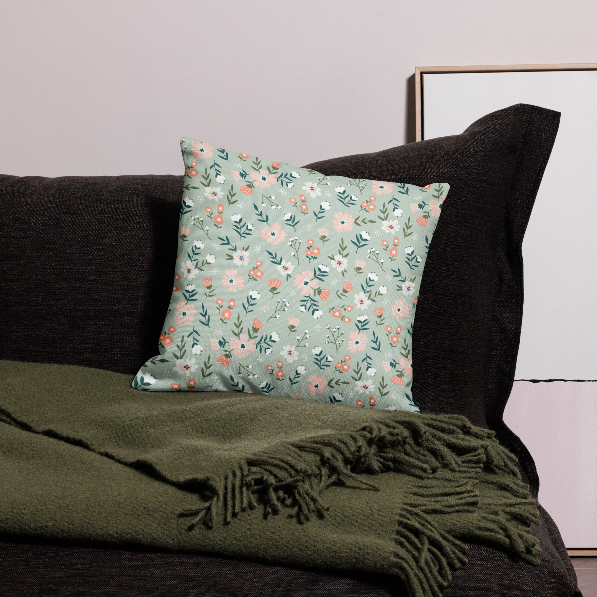 Petal Mint - Premium Pillow Case