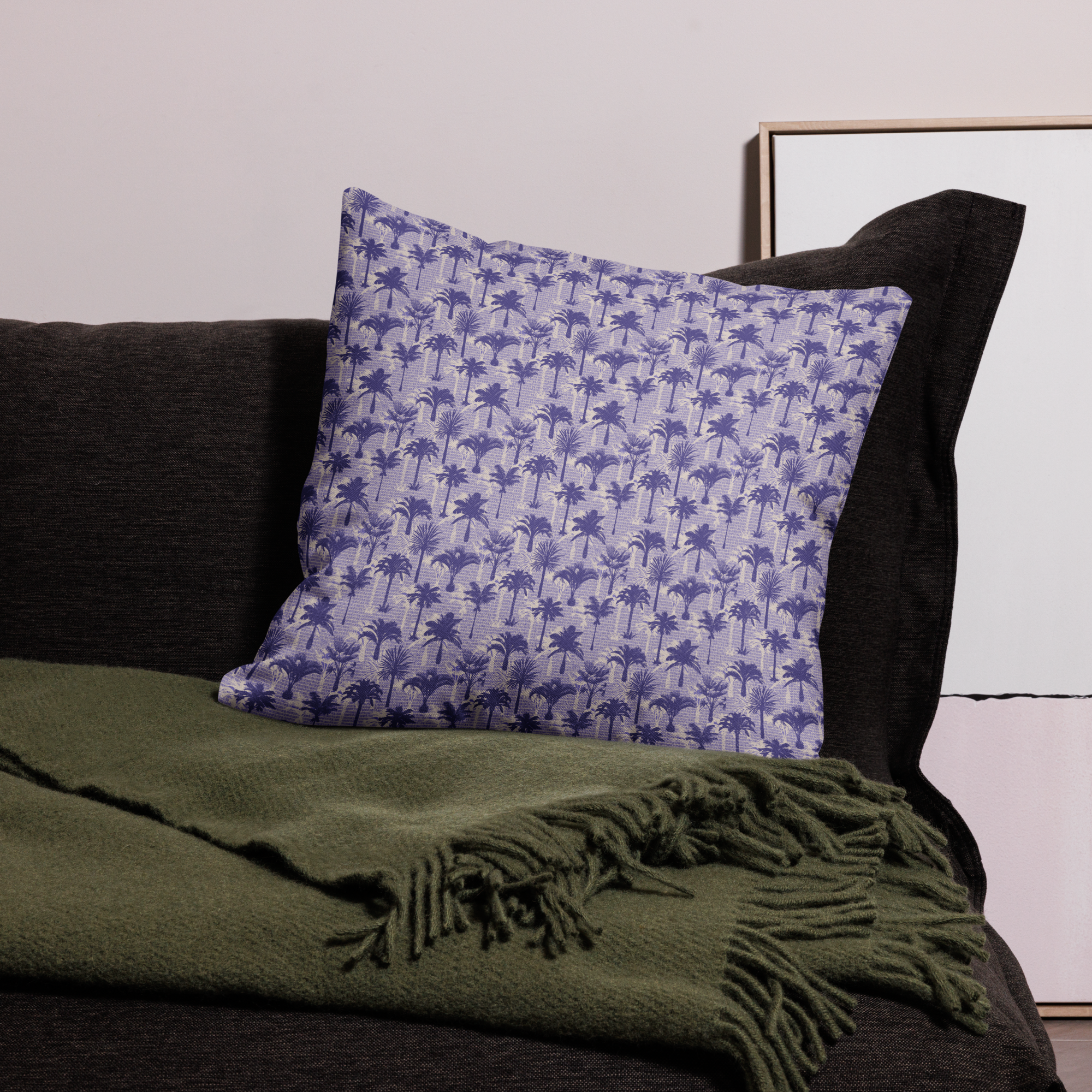 Blue Palms - Premium Pillow Case